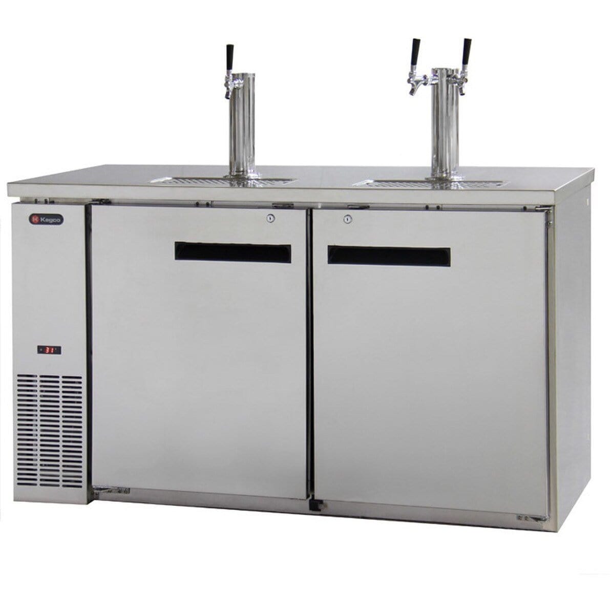 Kegco 61" Wide Stainless Steel Triple Tap Commercial Kegerator XCK-2460S