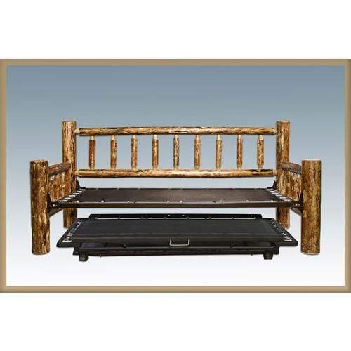 Montana Woodworks Glacier Country Log Daybed with Trundle MWGCDBT