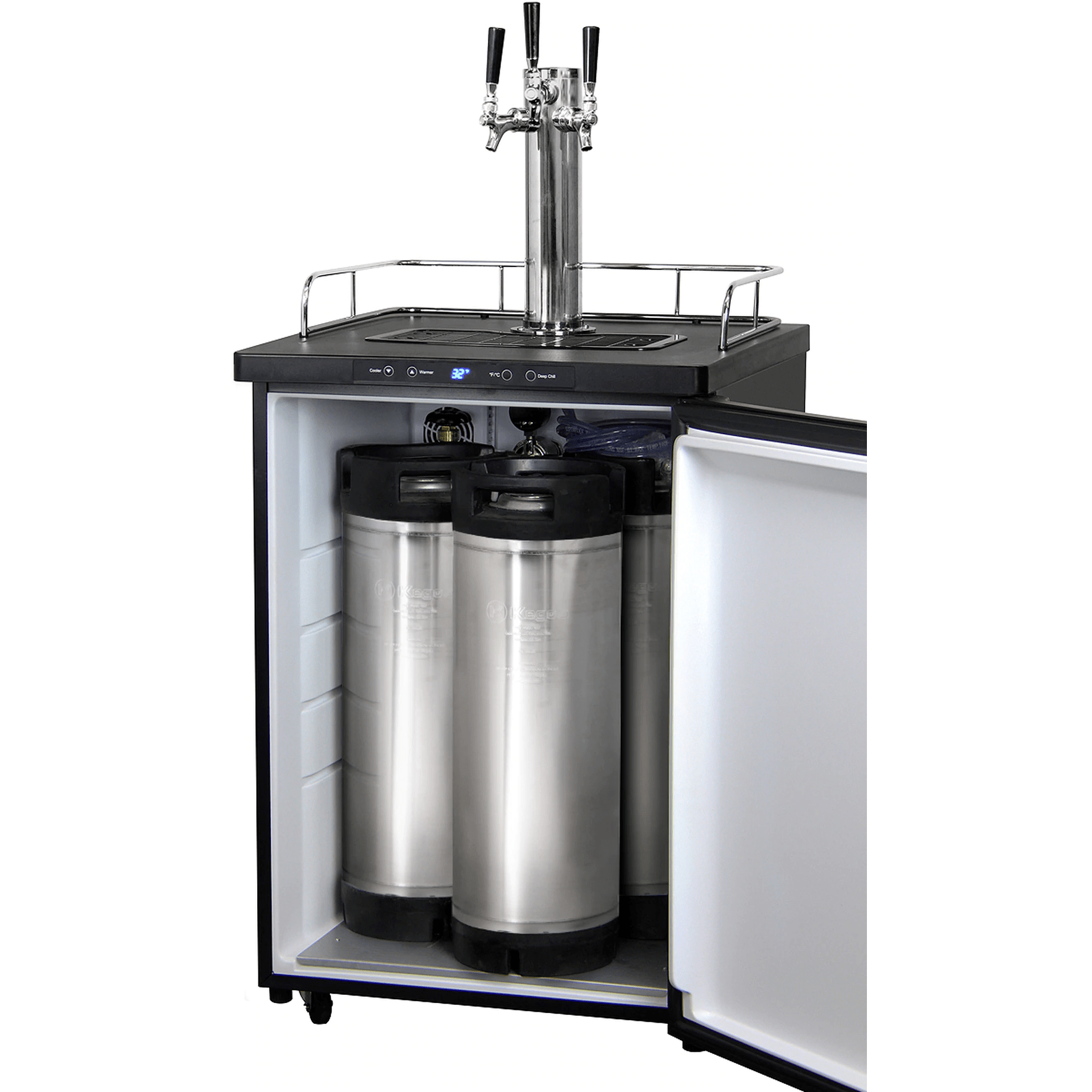Kegco 24" Wide Homebrew Stainless Steel Triple Tap Kegerator HBK309X-3K