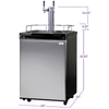 Image of Kegco 24" Wide Kombucha Stainless Steel Dual Tap Kegerator KOM20S-2