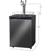 Image of Kegco 24" Wide Kombucha Stainless Steel Triple Tap Digital Kegerator KOM30X-3