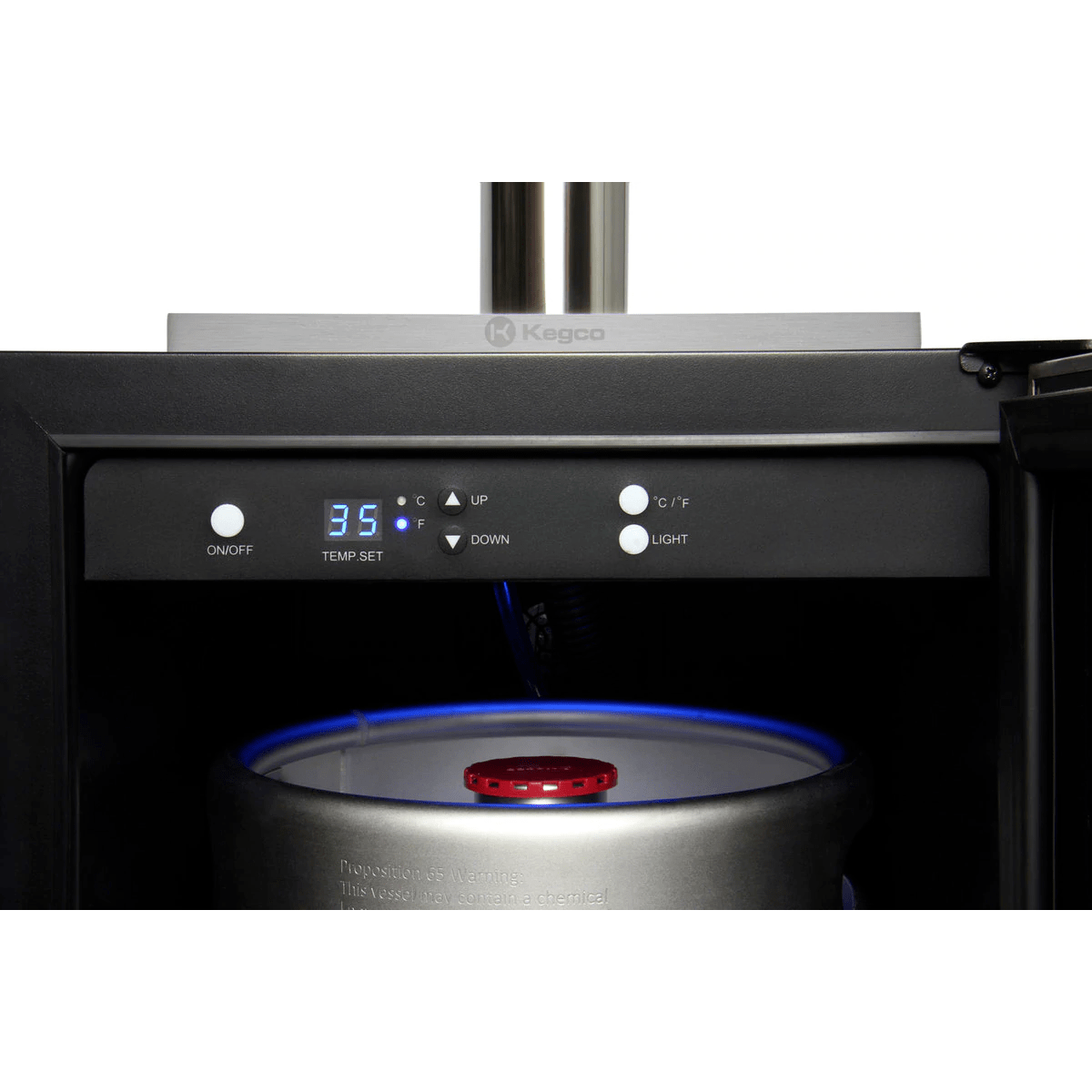 Kegco 15" Wide Stainless Steel Door Single Tap Built-In Kegerator VSK-15SR20