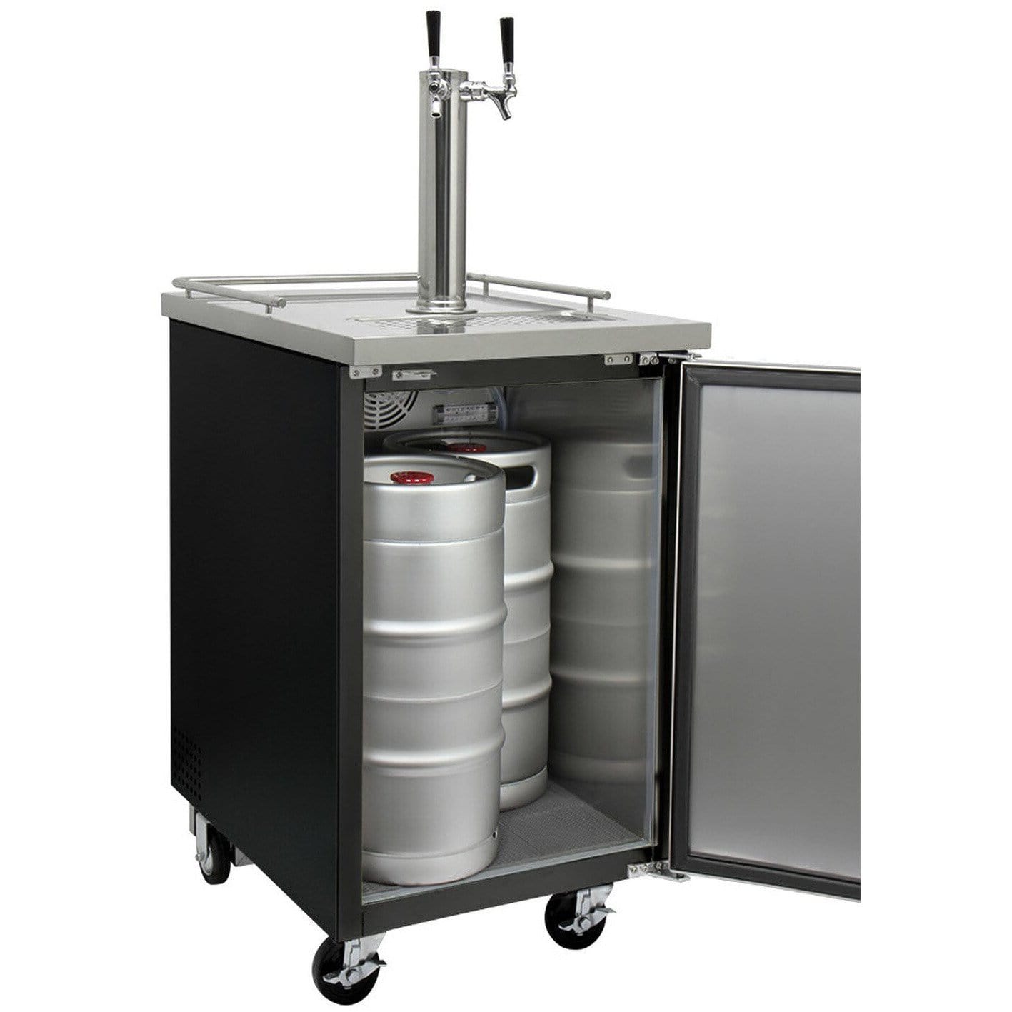 Kegco 24" Wide Kombucha Dual Tap Commercial Kegerator KOMC1B-2