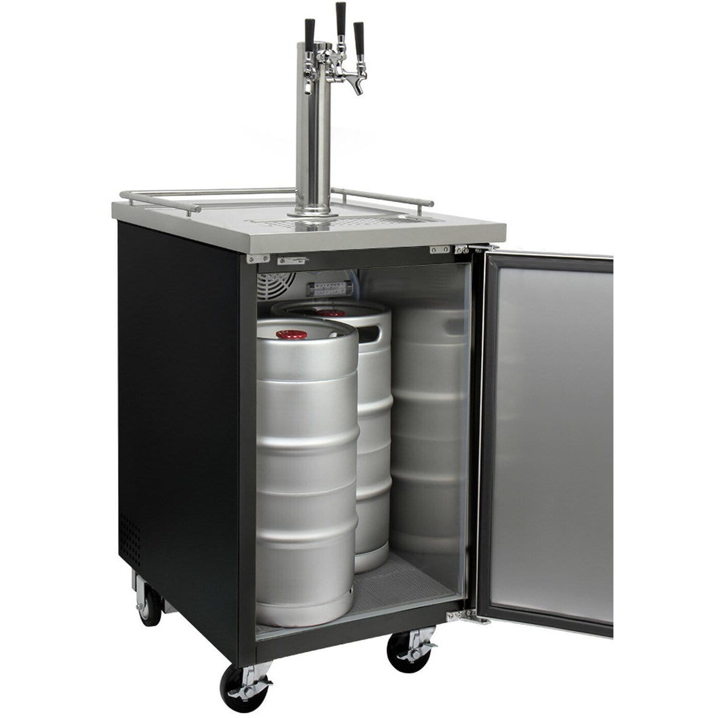 Kegco 24" Wide Cold Brew Coffee Triple Tap Commercial Kegerator ICXCK-1B-3