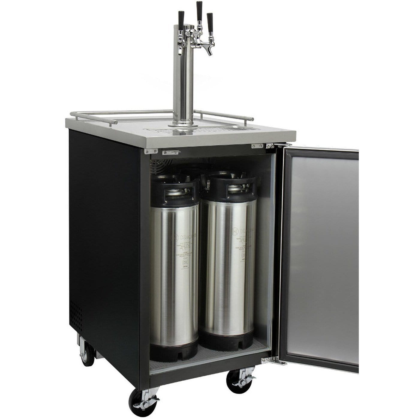 Kegco 24" Wide Kombucha Triple Tap Commercial Kegerator KOMC1B-3