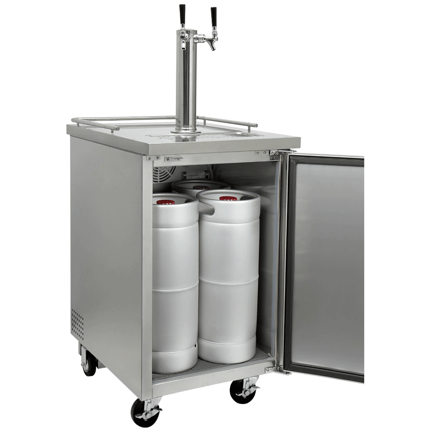 Kegco 24" Wide Cold Brew Coffee Stainless Steel Dual Tap Commercial Kegerator ICXCK-1S-2