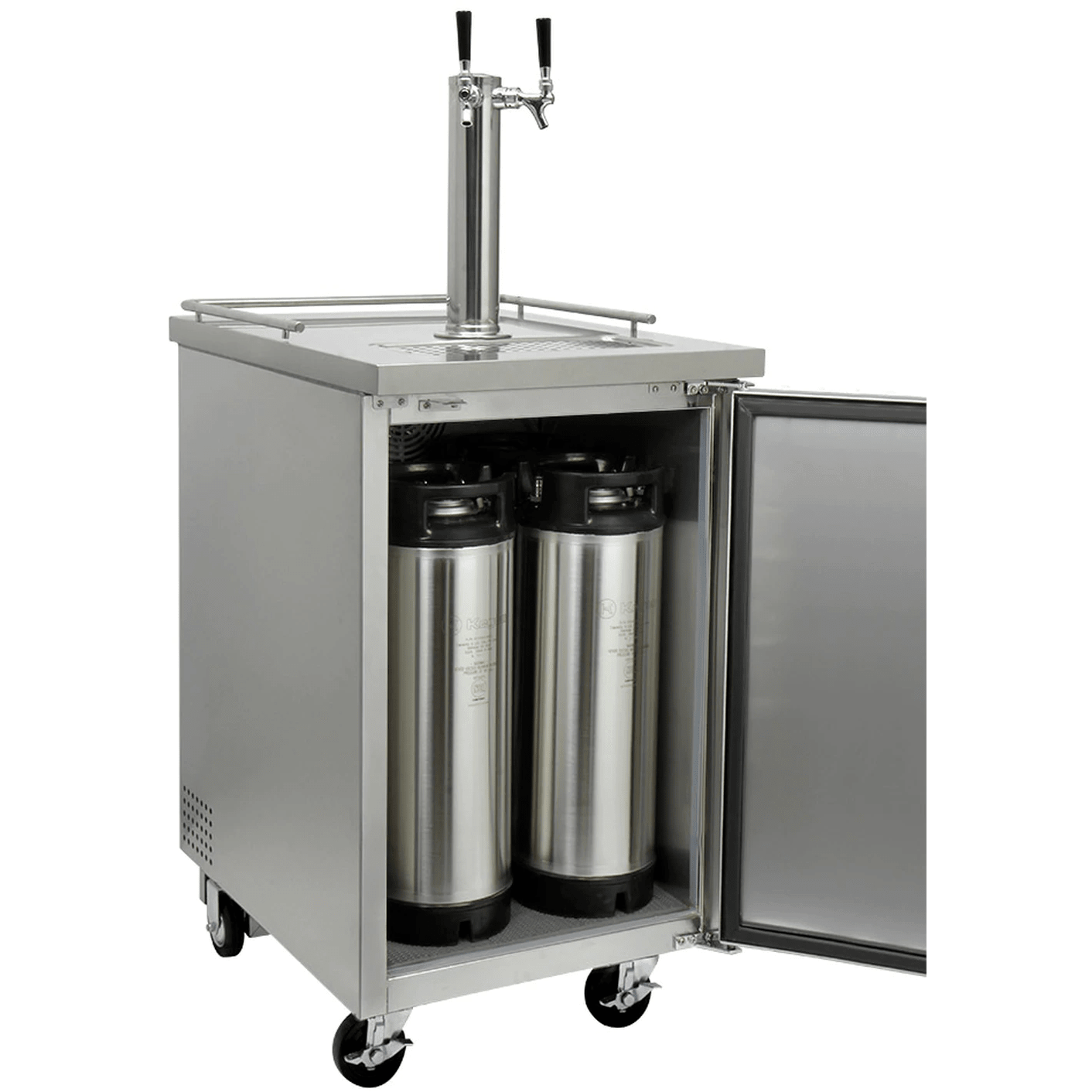 Kegco 24" Wide Cold Brew Coffee Stainless Steel Dual Tap Commercial Kegerator ICXCK-1S-2