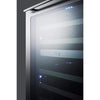 Image of Summit Appliance Black 24" Wide Built-In Wine Cellar CL24WC2