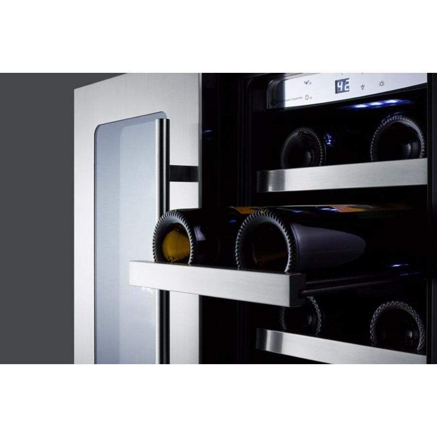 Summit Appliance White 24" Wide Built-In Wine Cellar CLFD24WCCSS