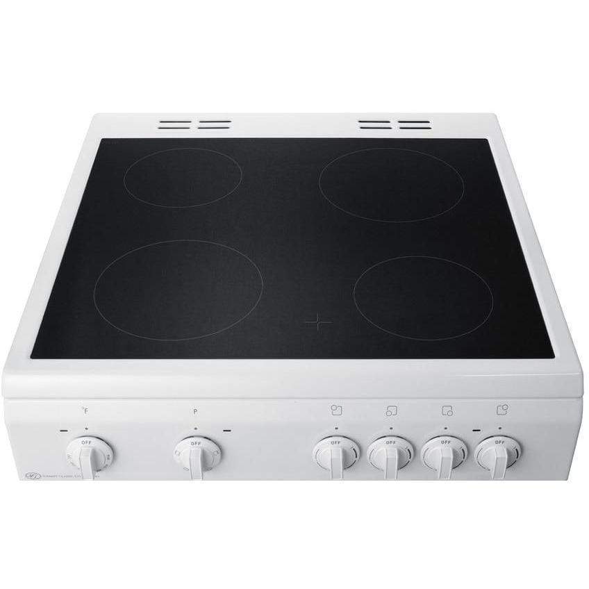 Summit Appliance White 24" Wide Smooth Top Freestanding Electric Range CLRE24WH