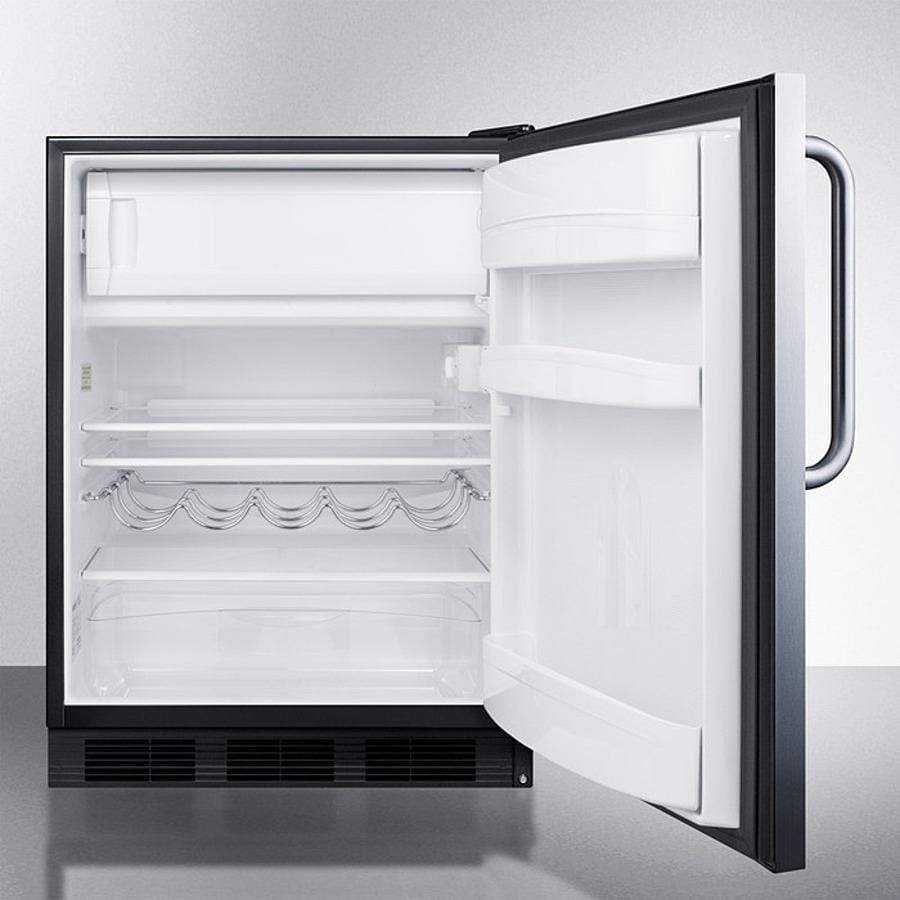 Summit Appliance 24" Wide Built-In Refrigerator-Freezer CT663BKCSS