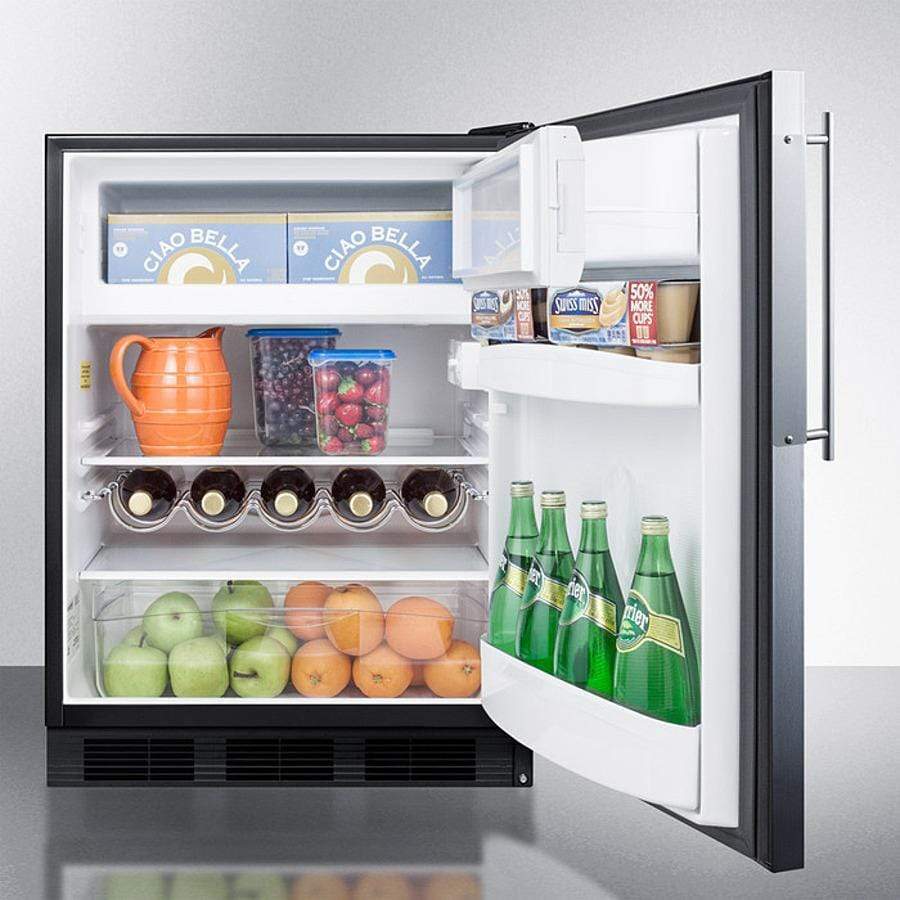 Summit Appliance 24" Wide Built-In Refrigerator-Freezer CT663BKBIFRADA
