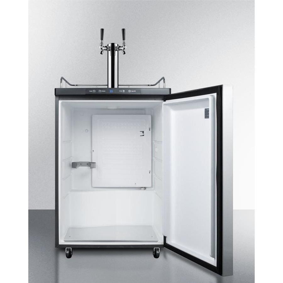 Summit Appliance 24" Wide Built-In Kegerator SBC635MBI7SSHHTWIN