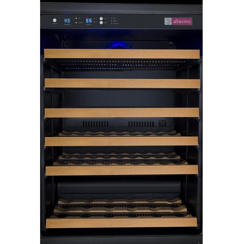 Allavino 24" Wide FlexCount II Tru-Vino 56 Bottle Single Zone Wine Refrigerator VSWR56-1BR20