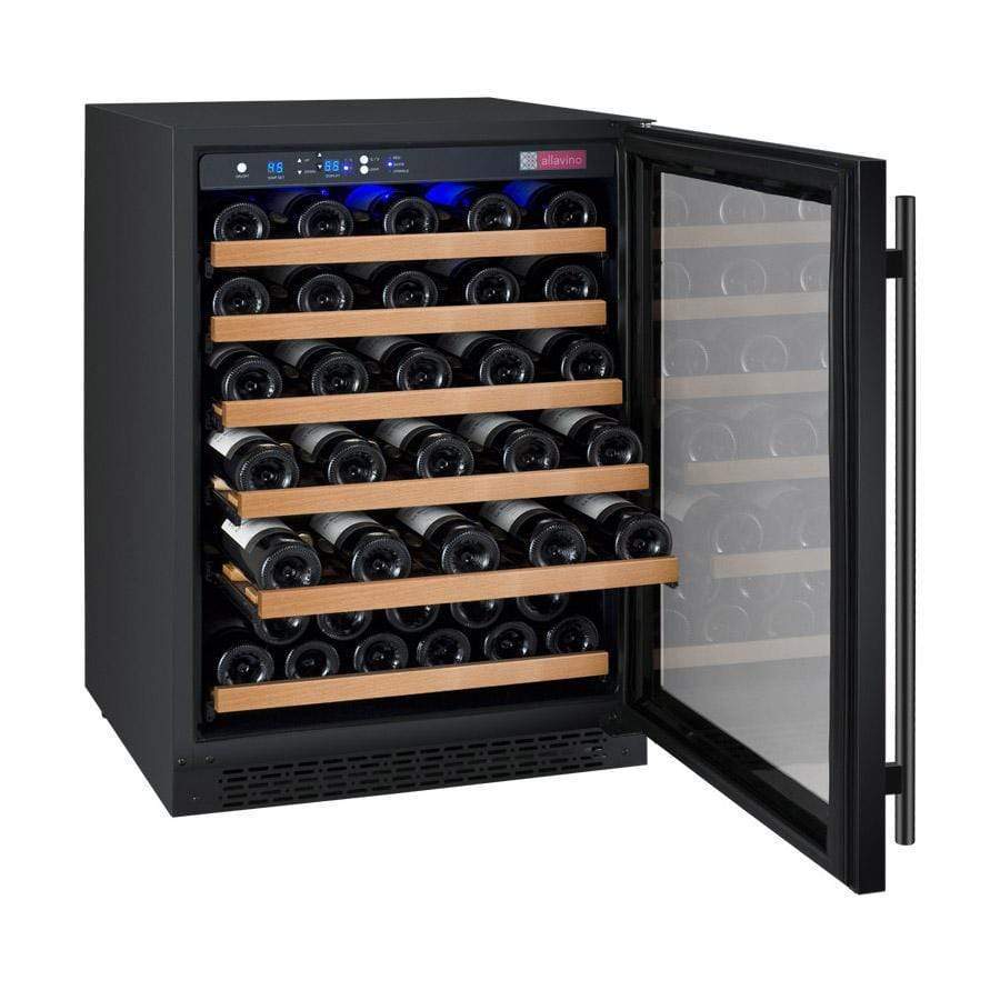 Allavino 24" Wide FlexCount II Tru-Vino 56 Bottle Single Zone Wine Refrigerator VSWR56-1BR20