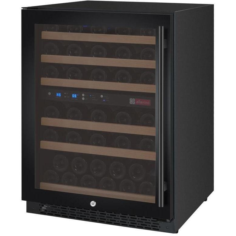 Allavino 24" Wide FlexCount II Tru-Vino 56 Bottle Dual Zone Wine Refrigerator VSWR56-2BL20