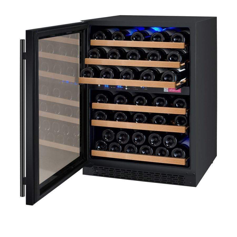 Allavino 24" Wide FlexCount II Tru-Vino 56 Bottle Dual Zone Wine Refrigerator VSWR56-2BL20