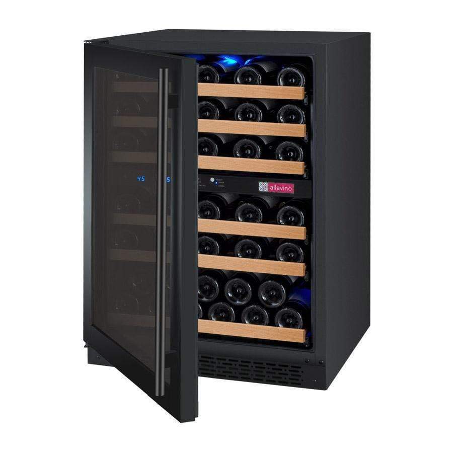 Allavino 24" Wide FlexCount II Tru-Vino 56 Bottle Dual Zone Wine Refrigerator VSWR56-2BL20